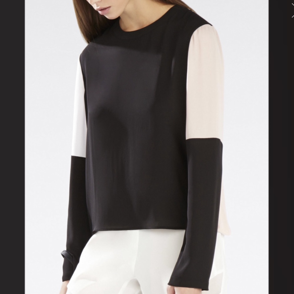 Bcbgmaxazria Donella Wrap-Back Color-Block Top - image 4